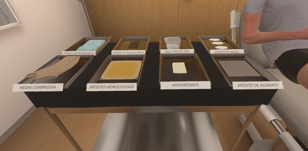 Materiales para la cura de una úlcera