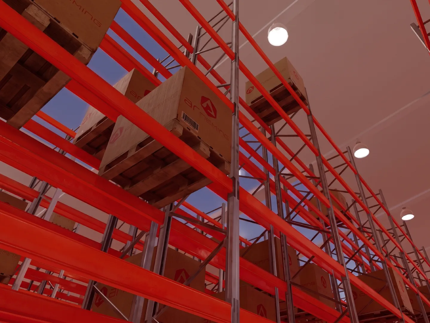 Showroom de realidad virtual para mostrar los sistemas de almacenaje de AR Racking en ferias y eventos