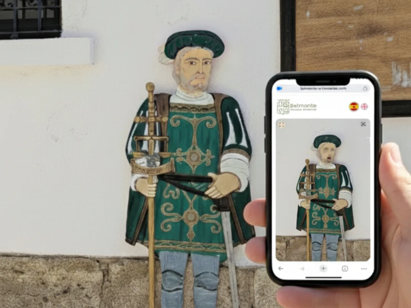 Aplicación de realidad aumentada de personajes históricos de Belmonte