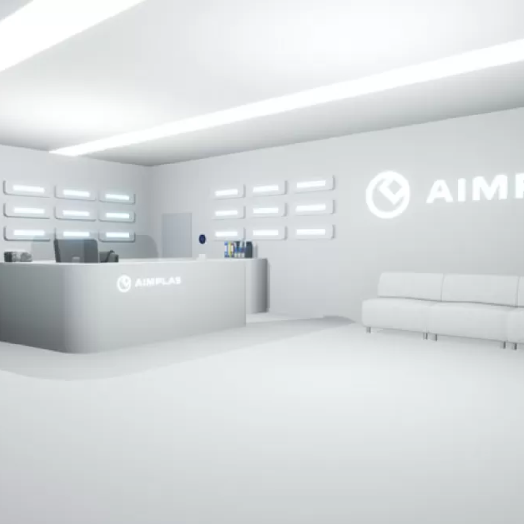 Showroom de AIMPLAS mostrando el uso de plástico en hospitales