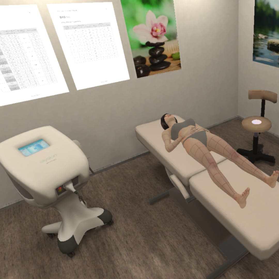 Formación para depilación láser con realidad virtual