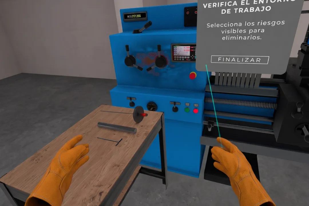 Simulador de prevención de riesgos laborales en entornos industriales para FEMEVAL