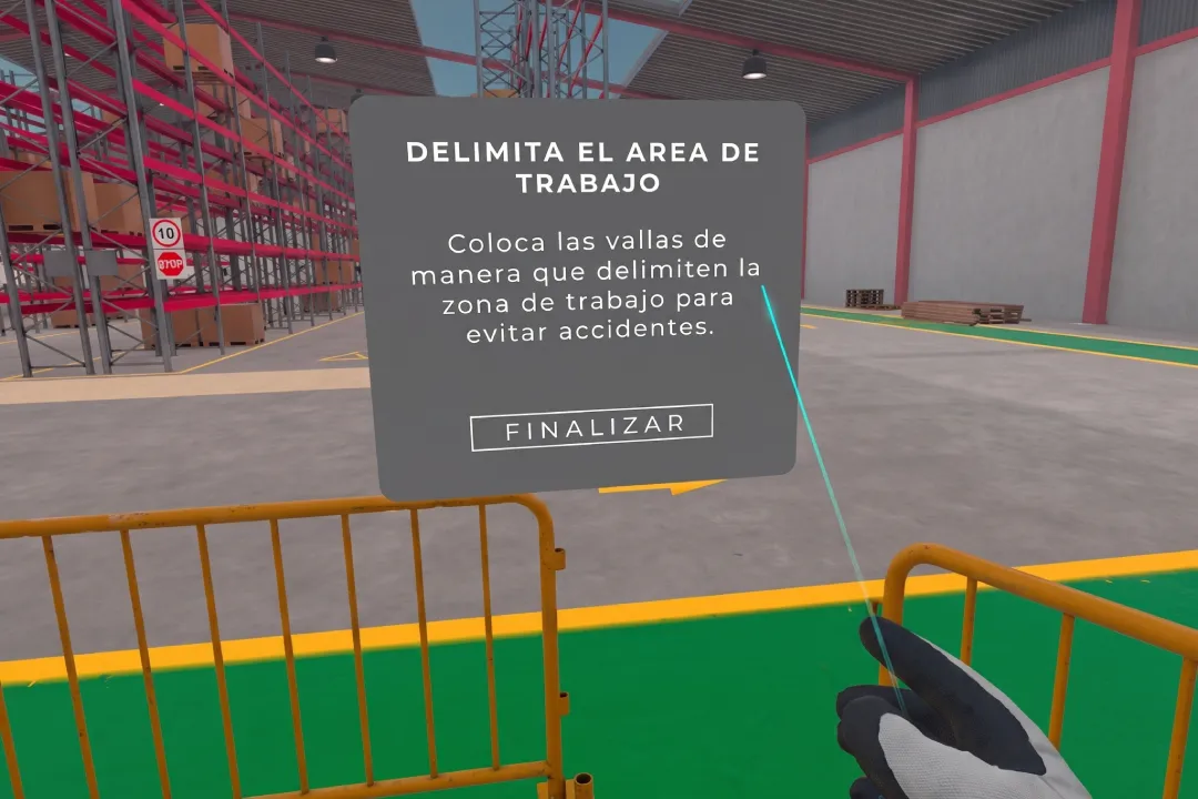 Simulador de prevención de riesgos laborales en entornos industriales para FEMEVAL