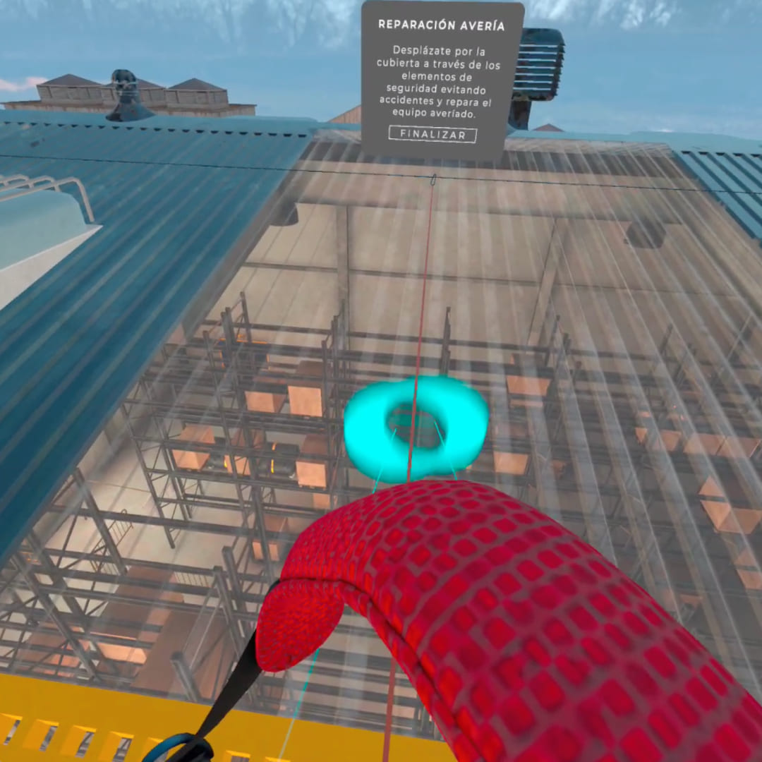 Simulador de realidad virtual para formación de trabajos en altura y cubiertas