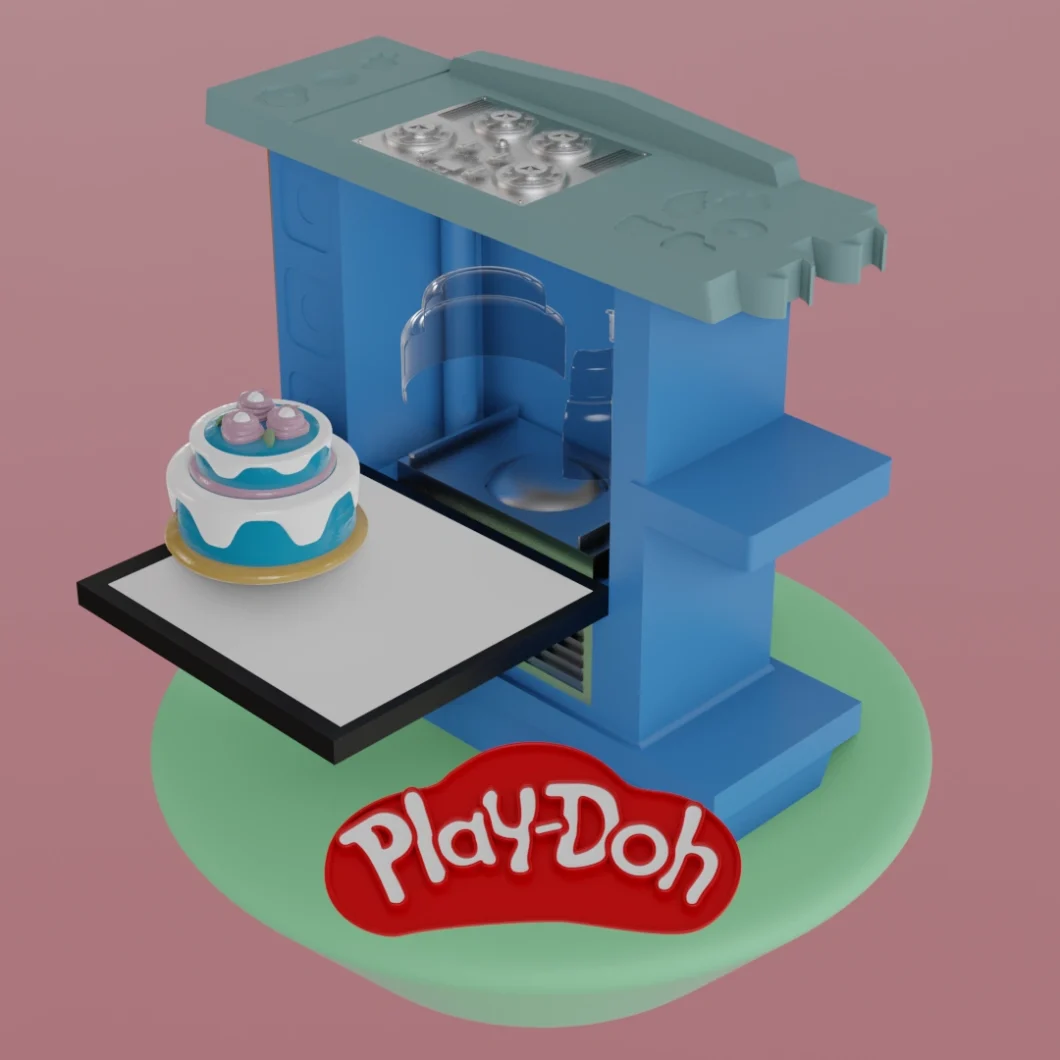 Render 3D del horno de Play-Doh de Hasbro