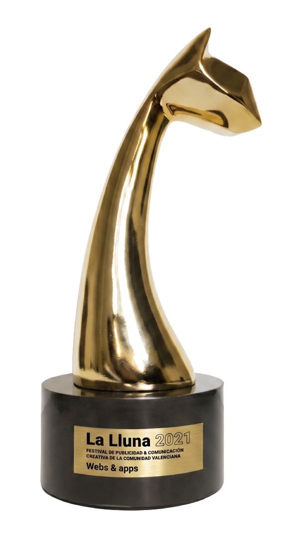Galardón de Oro en la categoría "APP y Webs" del Festival de Publicidad & Comunicación Creativa de la Comunidad Valenciana (La Lluna)