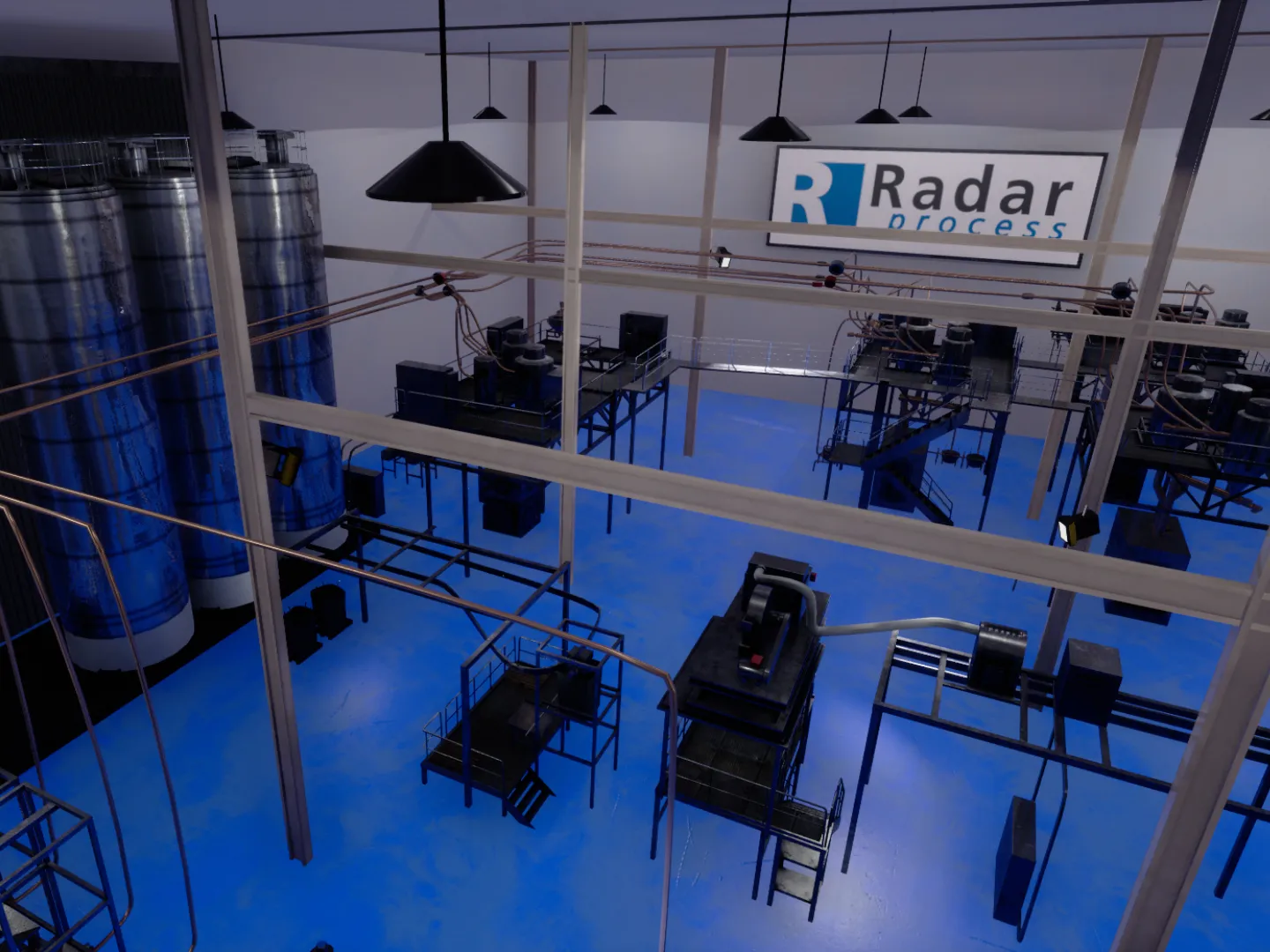 Showroom XR para la planta industrial de Radar Process