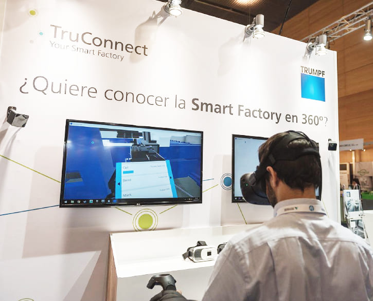 Showroom de realidad virtual para la maquinaria industrial de TRUMPF