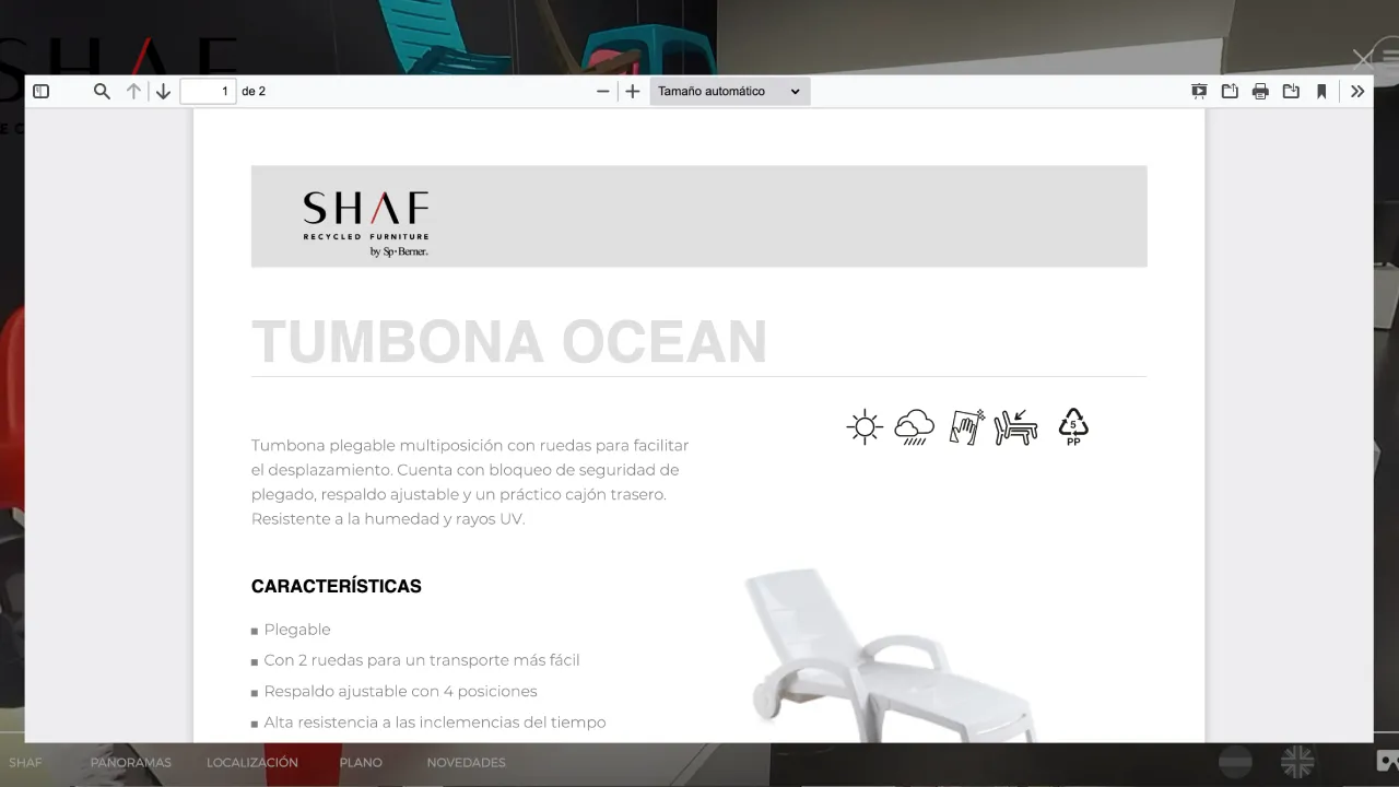 Showroom virtual 360º para mostrar la gama de mobiliario SHAF de SP-Berner