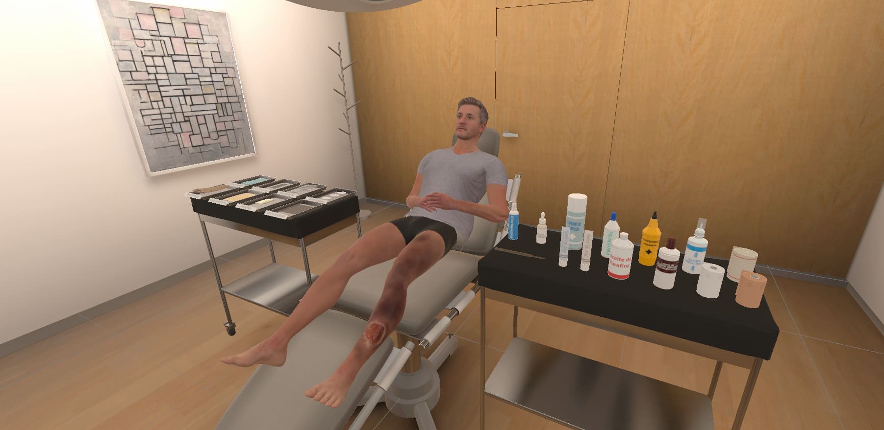 Ejemplo de aplicación de realidad virtual del sector salud