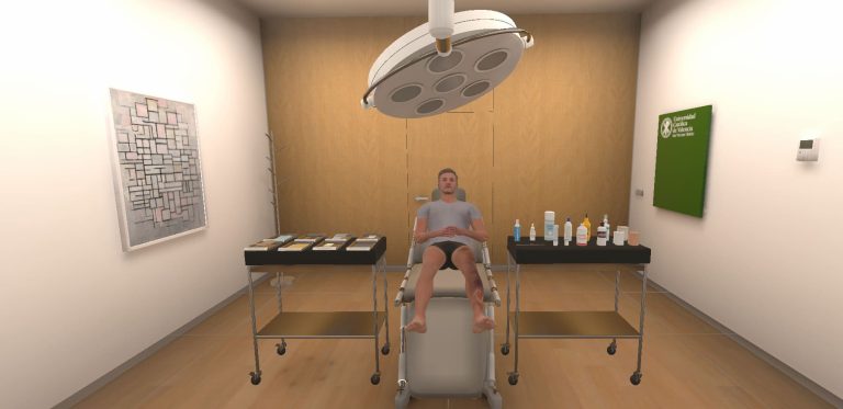 Ejemplo de clase en realidad virtual de medicina