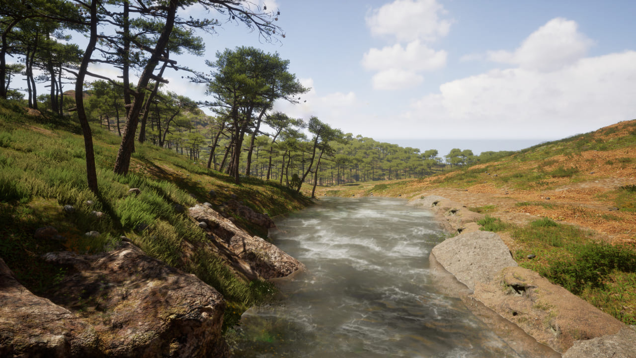Escenario de vegetación de Andalucía para concienciación sobre medioambiente