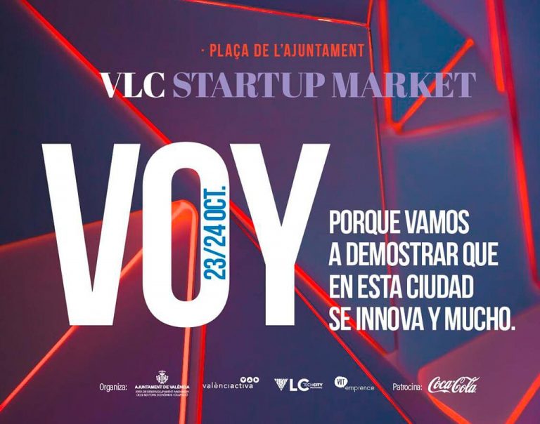 Cartel VLC Startup Market al que asiste Innoarea